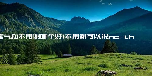 不客气和不用谢哪个好(不用谢可以说no thanks吗)
